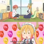Anime Memes Anime, Miss Kobayashis Dragon Maid text: Stop licking the laundry. From now on I
