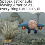 Dank Memes Dank, Iran, USA text: SpaceX astronauts leaving America as everything turns to shit  Dank, Iran, USA