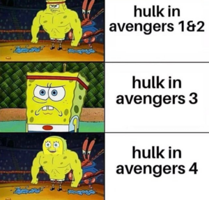 Avengers Memes Thanos, Hulk, Endgame, Thanos, Thor, Banner text: hulk in avengers 182 hulk in avengers 3 hulk in avengers 4