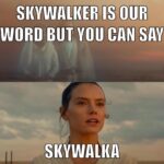 Star Wars Memes Sequel-memes, Rey text: SKYWALKER