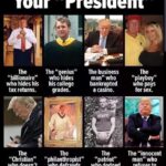 Political Memes Political, Transparently, Vietnam, God, Americans text: Your "President" The The "genius" The business The "billionaire" "playboy" who hides man" who who hides his his college bankrupted who pays tax returns. grades. a casino. for sex. The "Christian" who doesn