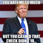 boomer memes Political, Trump text: ЛИ HATE.Meso МИСН ВИТ УОИ CASHEO ТНТ СНЕСК  Political, Trump