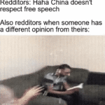 Dank Memes Dank, Pop, Reddit, China, Fortnite, Israel text: Redditors: Haha China doesn