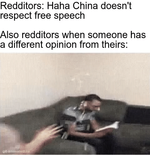 Dank, Pop, Reddit, China, Fortnite, Israel Dank Memes Dank, Pop, Reddit, China, Fortnite, Israel text: Redditors: Haha China doesn't respect free speech Also redditors when someone has a different opinion from theirs: 