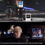 Star Wars Memes Prequel-memes, Star Wars, ROTS, RotS, Empire, Dark Knight Rises text: The Empire Strikes Back 70/0 The Dark Knight Rises Empire Strües Back It is only natural. It knocked out the greatest movie and you wanted revenge  Prequel-memes, Star Wars, ROTS, RotS, Empire, Dark Knight Rises