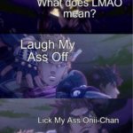 Anime Memes Anime, Hentai text: VVhät MAO mean? Laugh My Off Lick My Ass Onii-Chan  Anime, Hentai