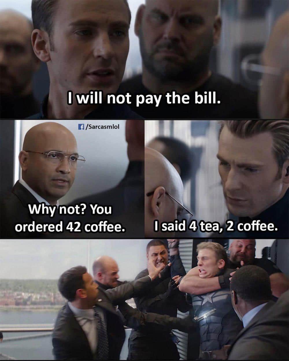 Cringe,  cringe memes Cringe,  text: I will not pay the bill. 