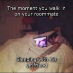 Wholesome Memes Wholesome memes,  text: The moment you walk in on your roommate Sleeping•with his irlfriend  Wholesome memes, 