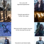 Game of thrones memes Game of thrones, Stannis, Thanos, Renly text: Believes he will save the world, and that he is the only one who can do so Has a very old hypeman/hypewoman Commits genocide to further own cause Reluctantly kills daughter because its the only way he can win Executed by tall blond dude... ...Because he killed the person they were closest to  Game of thrones, Stannis, Thanos, Renly