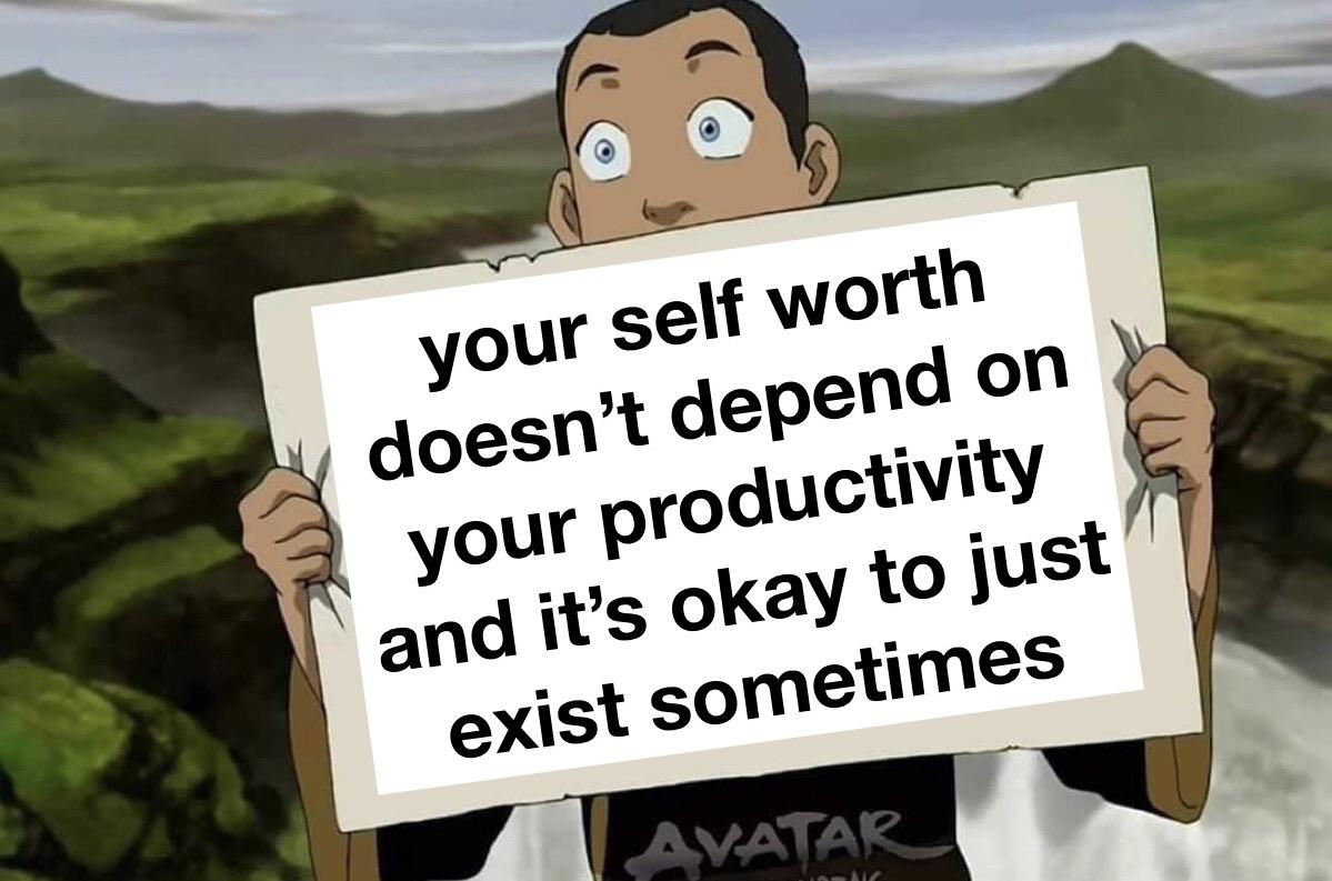Cute, No Wholesome Memes Cute, No text: 5 your self worth doesn't depend on your productivity and it's okay to just exist sometimes 