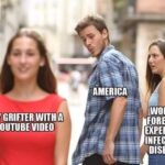 Political Memes Political, Toxins, Latin, French, TV, Spanish text: AMERICA ANY WITH A YOUTUBE VIDEO [WORLD
