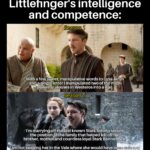 Game of thrones memes Game of thrones, Boltons, Sansa, Stannis, Ramsay, North text: The dumbing down of Littlefinger