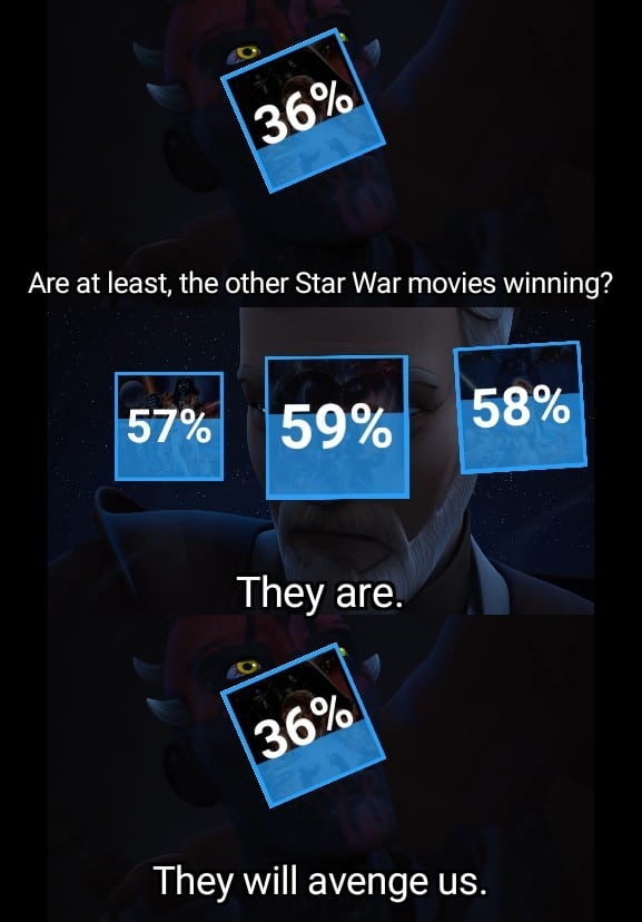 Prequel-memes, Star Wars, ROTS, RotS, Raiders, TDKR Star Wars Memes Prequel-memes, Star Wars, ROTS, RotS, Raiders, TDKR text: Are at least, the other Star War movies winning? They are. They will avenge us. 
