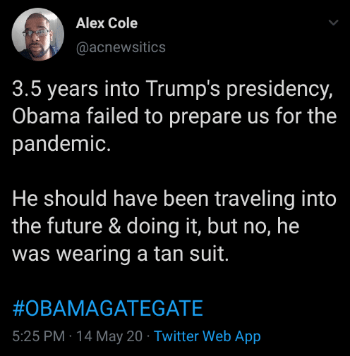 Tweets, Obama, Barack, Obamagate, China, Source Black Twitter Memes Tweets, Obama, Barack, Obamagate, China, Source  May 2020