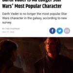 Star Wars Memes Prequel-memes, Yoda, Vader, Baby Yoda, Star Wars, Darth Vader text: Darth Vader Is No Longer star warsl Most Popular character Darth Vader is no longer the most popular Star Wars character in the galaxy, according to new survey. BY TOM CHAPMAN MAY 07, 2020 000 Because of Obi-Wan?  Prequel-memes, Yoda, Vader, Baby Yoda, Star Wars, Darth Vader