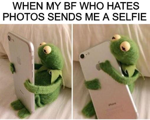 Wholesome memes, BF Wholesome Memes Wholesome memes, BF text: WHEN MY BF WHO HATES PHOTOS SENDS ME A SELFIE 