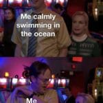 other memes Funny, TARANTULA SQUID text: Me calmly swimming in the ocean Seaweed  Funny, TARANTULA SQUID