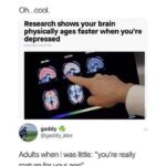 depression memes Depression,  text: Philip DeFranco O @PhillyD Oh...cool. Research shows your brain physically ages faster when you