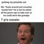 Wholesome Memes Cute, wholesome memes, Santa, Christmas, Santa Claus, YEARS, Santas text: 7 y/o cousin: Is santa real ? I saw mom and dad putting my presents out Me: *looks around and crouches beside him* He is but he asked all the grown ups to take over so he could retire like grandpa 7 y/o cousin:  Cute, wholesome memes, Santa, Christmas, Santa Claus, YEARS, Santas