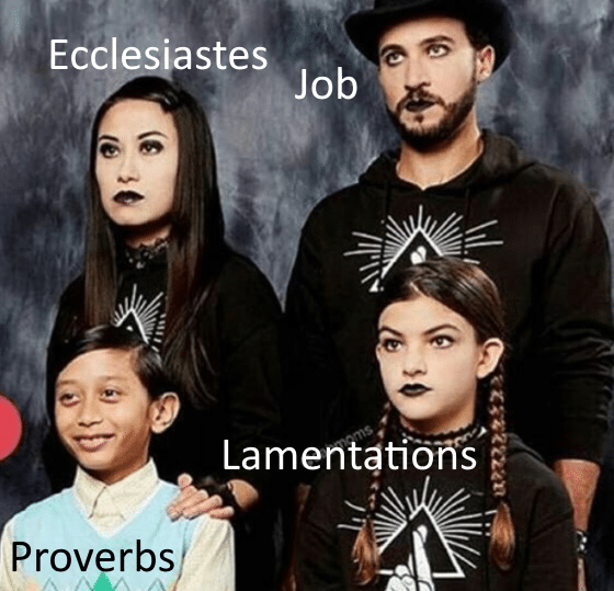 Christian, Ecclesiastes, PTSD, God, The Lord, Job Christian Memes Christian, Ecclesiastes, PTSD, God, The Lord, Job text: Eccl Prov€rbs) stes Job Lamentatioffs 