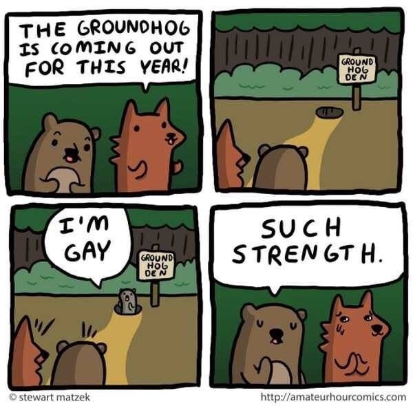 Wholesome memes, Reminder, Reminders, Akminder Wholesome Memes Wholesome memes, Reminder, Reminders, Akminder text: THE GROUNDHOG ts comlN6 OUT FOR THIS YEAR! Ill HOG GAY mat7?k aouND H 09 oe SUCH STREN GT H http_.•',:ctina'eurhourcomics.com 