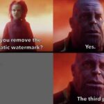 Avengers Memes Thanos, Big text: Did you remove the mematic watermark? Yes. The third panel..  Thanos, Big