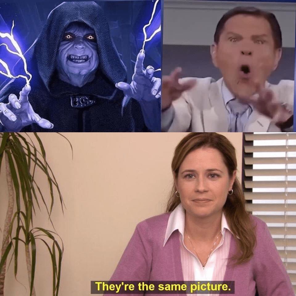 Christian, God, Copeland, Christian, Palps, Palpatine Christian Memes Christian, God, Copeland, Christian, Palps, Palpatine text: They're the same pict„ro 