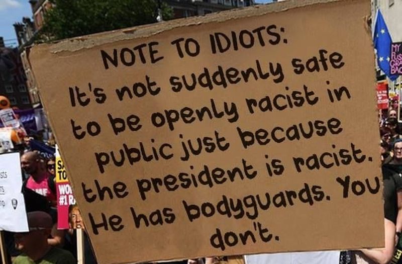 Political, Trump, Biden, United States, Mexicans, Joe Biden Political Memes Political, Trump, Biden, United States, Mexicans, Joe Biden text: NOTE To IDIOTS. IVs nob suddenly safe bo be openleg racisb in pubLic jusb because bhe presidenb is racisb. He has bodgsuards. You don'b. 