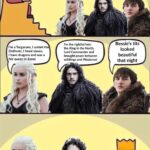 Game of thrones memes Robert-baratheon, Bran, Jon, Dany, Bessie, King text: Tell me your best merits and I will choose the next I