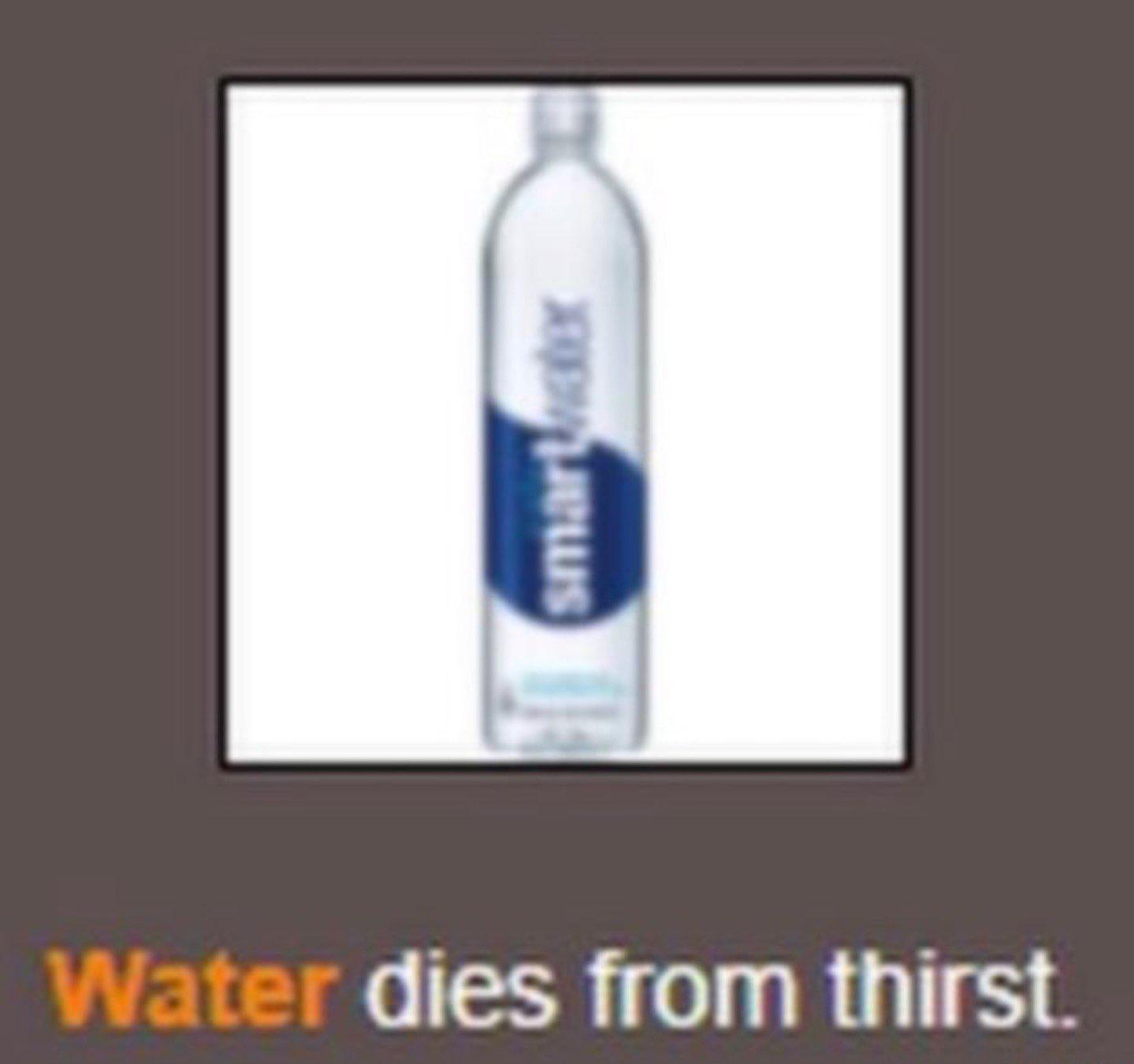 Cringe, Thersty cringe memes Cringe, Thersty text: Water dies from thirst 