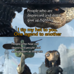 Wholesome Memes Wholesome memes,  text: People who are depressed give up-figLting I tip my hat to you. Ohe legend another People who hear out depressed people and accepythem as they are  Wholesome memes, 