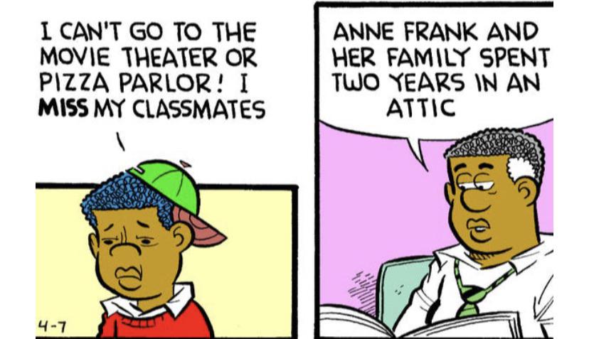 Cringe, Anne Frank, Frank, Dad, Boomers, Anne boomer memes Cringe, Anne Frank, Frank, Dad, Boomers, Anne text: 1 CAN'T GO TO THE MOVIE THEATER OR PIZZA PARLOR! 1 MISS CLASSMATES ANNE FRANK AND HER FAMILY SPENT TWO AN ATTIC 6 