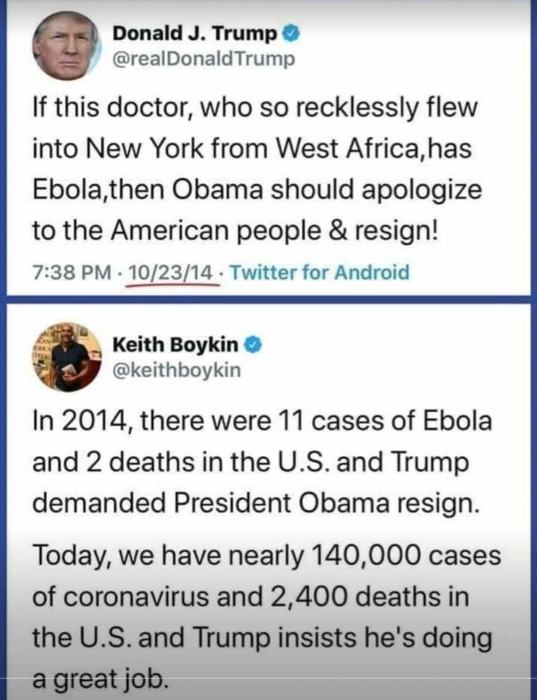 tweets, Trump, Ebola, Obama, Americans, Corona Black Twitter Memes tweets, Trump, Ebola, Obama, Americans, Corona  May 2020