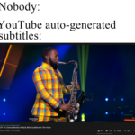 Dank Memes Cute, YouTube, PfXgc4, Tube, Logic, Drake text: Nobody: YouTube auto-generated subtitles: rugga TOP 10 1 Extraordinarily UNIQUE Blind Auditions in The voice 1