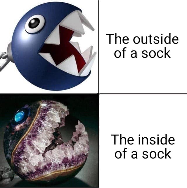Dank, Thank Dank Memes Dank, Thank text: The outside of a sock The inside 