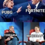 minecraft memes Minecraft, Minecraft, ROY, Visit, Terraria, Searched Images text: puBG TERRARIA FORTNITE MINECRAFT 