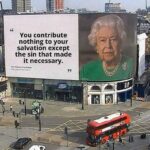 Christian Memes Christian, The Queen text: You contribute nothing to your salvation except the sin that made it necessary.  Christian, The Queen