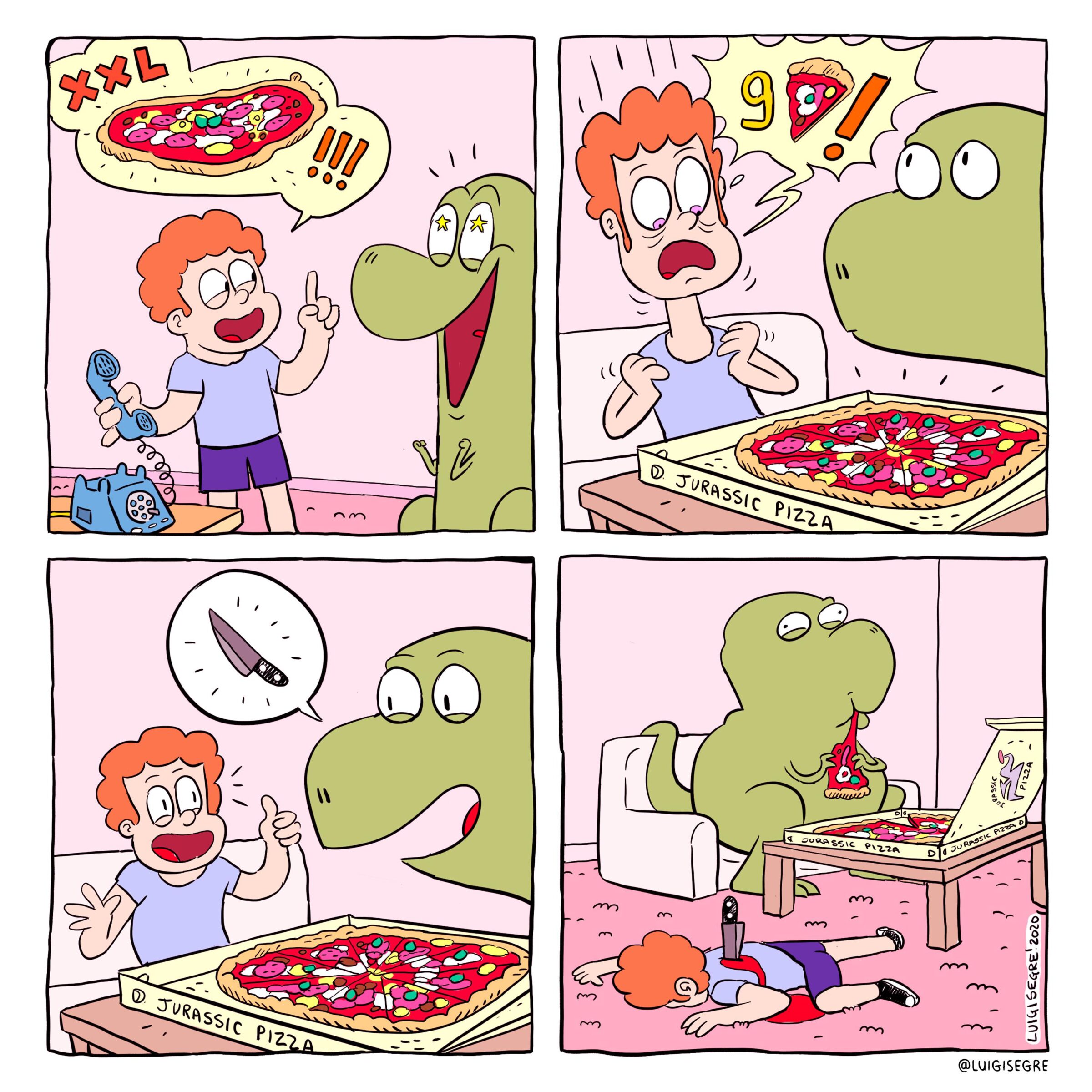 Xxl pizza (from luigi_segre), Step Comics Xxl pizza (from luigi_segre), Step text: PIZZA r VRRSSlc Plz @IUIGISEGRE 