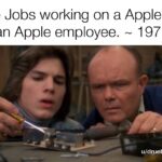 History Memes History, Fez text: Steve Jobs working on a Apple Il with an Apple employee. 1977 u/drueburgendy  History, Fez