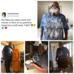 Wholesome Memes Black, Wolf text: summernicoleee @_lmYoGrandpa My Papa only wears shirts with wolves on them so my grandma made him a wolf mask. Y