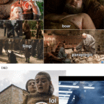 Game of thrones memes Game of thrones, Arya, Waif, Jaqen, Terminator, Michael Bay text:  Game of thrones, Arya, Waif, Jaqen, Terminator, Michael Bay