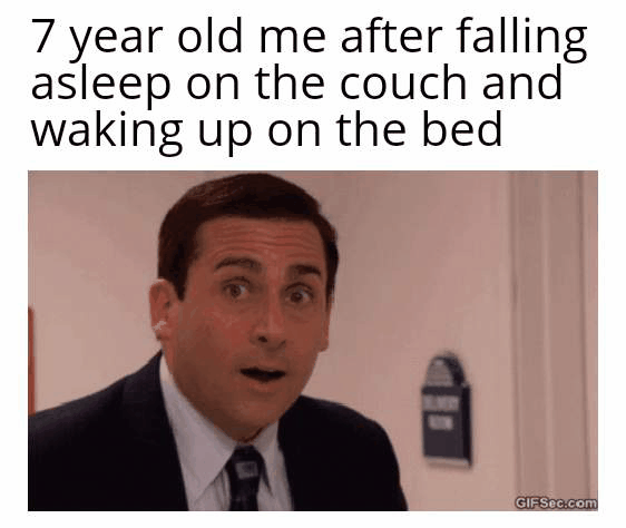 Wholesome memes,  Wholesome Memes Wholesome memes,  text: 7 year old me after falling asleep on the couch and waking up on the bed 