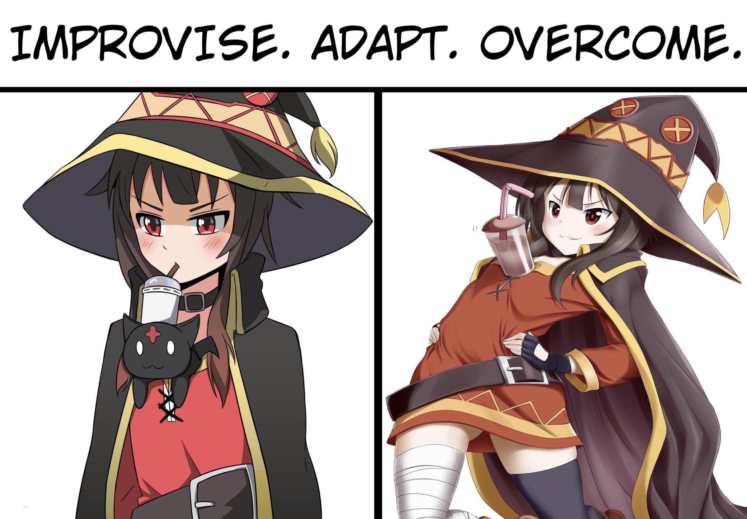 Anime, Thats Anime Memes Anime, Thats text: IMPROVISEO ADAT, OVERCOME. 