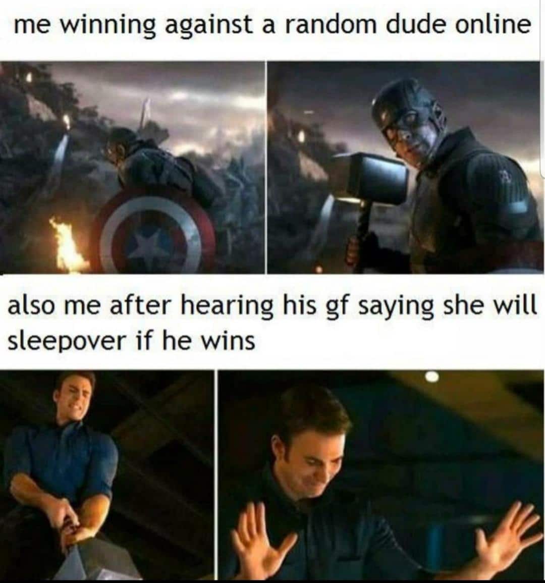 Wholesome memes,  Wholesome Memes Wholesome memes,  text: me winning against a random dude online also me after hearing his gf saying she will sleepover if he wins 