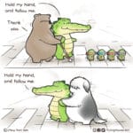 Wholesome Memes Wholesome memes, MaxImage text: Hold my hand, and follow me. Thank you. Hold my hand, and follow me. @chou hon farn 9 O flyingmouse365  Wholesome memes, MaxImage