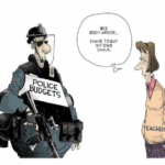 Political Memes Political, Tums, Minneapolis, Gotham text: NICE BODY ARMOR„. HAVE TO auy MY OWN CHALK. POLICE UDGETs TEACHERS 