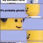 other memes Funny, Doctor, Lego, Person, Legolize, LEGO text: * ,bt6 My stomach hurts It