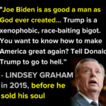 Political Memes Political, Trump, Graham, Lindsey, Lindsey Graham, Biden text: "Joe Biden is as good a man as God ever created... Trump is a xenophobic, race-baiting bigot. You want to know how to make America great again? Tell Donald Trump to go to hell." - LINDSEY GRAHAM in 2015, before he sold his soul  Political, Trump, Graham, Lindsey, Lindsey Graham, Biden