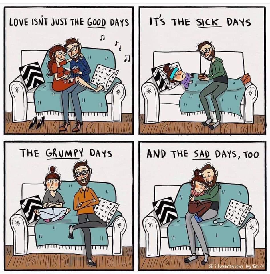 Wholesome memes, Love Wholesome Memes Wholesome memes, Love text: LOVE ١s«T JUST THE GOOD DAYS تا، THE GRUMPY ي ش آت 'IT THE SICK DA $ AND THE SAD ,DAYS TOO 