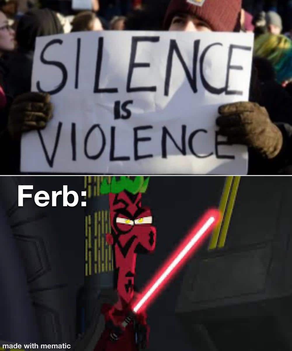 Funny, Phineas, Sith, Perry, Force other memes Funny, Phineas, Sith, Perry, Force text: ILENC I OLENc Ferb: made with mematic 